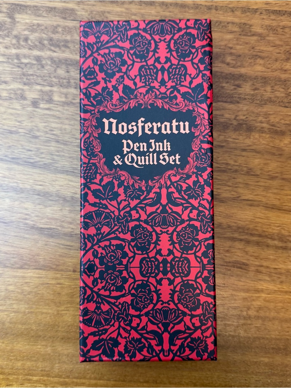 Nosferatu Pen Ink & Quill Set - Red and Black Decorative Box